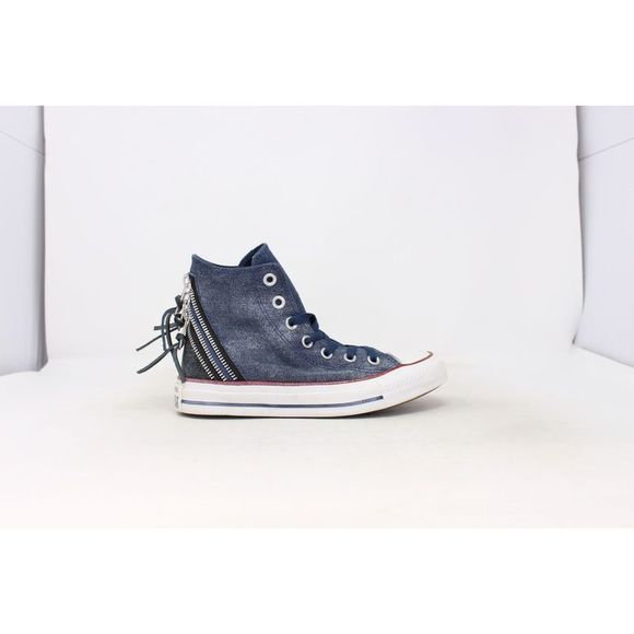 Converse Chuck Taylor Tri Zip Hi Navy/Red-White 545021C Women's - Picture 4 of 8